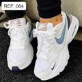 tenis nike blanco con azul re: 064