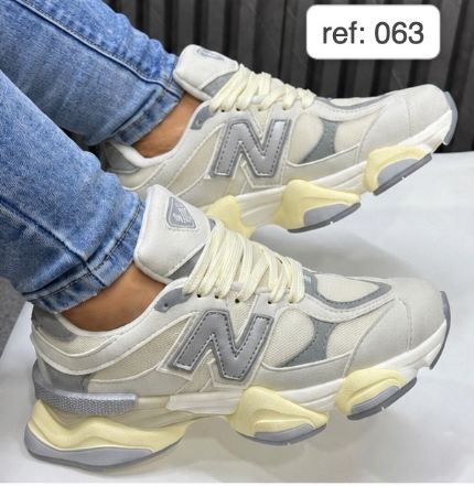 tenis new balance beige con gris re: 063