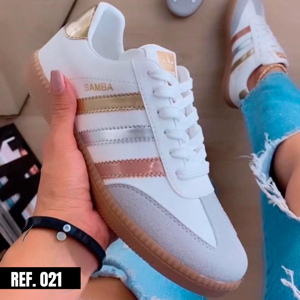Adidas samba lineas plateadas ref: 021